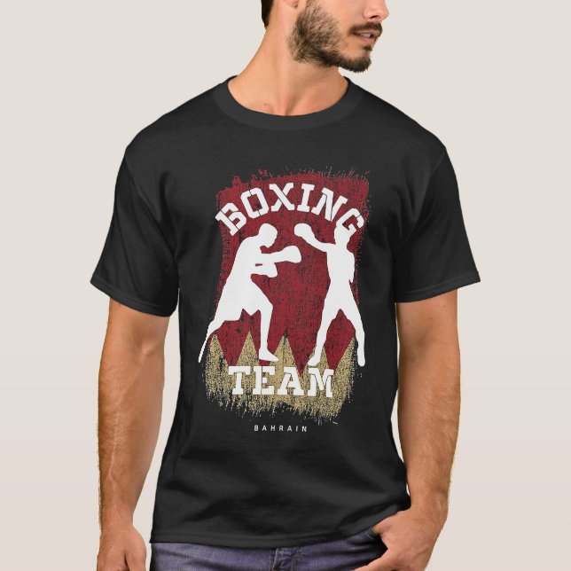 Boxing Bahrain Combat Sports Fighter Boxing T-Shirt (Front)