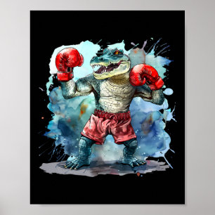 Boxing Bear Lover Boxing Gloves Kickboxing Funny B Poster