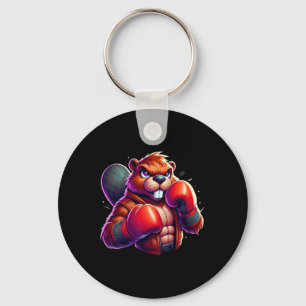 Boxing Beaver Boxer Kickboxer Mma Fighter Martial  Keychain