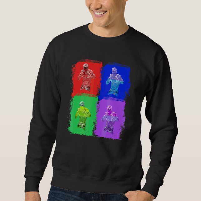 Boxing Box Boxer Pop Art Sweatshirt (Front)