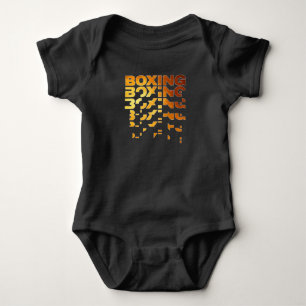 Boxing Boxer Graphic Word Art Baby Bodysuit