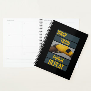Boxing Boxer Training Quote Wrap Train Punch Planner
