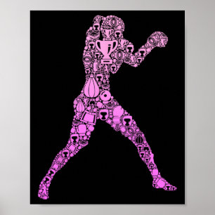 Boxing Boxer Women Girls Kids  Poster