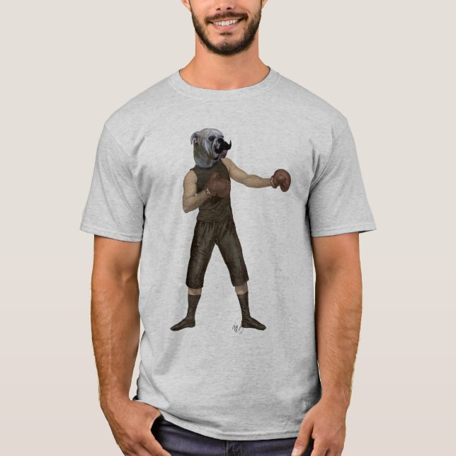 Boxing Bulldog Full 2 T-Shirt (Front)