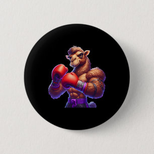 Boxing Camel Boxer Kickboxer Mma Fighter Combat Sp 2 Inch Round Button