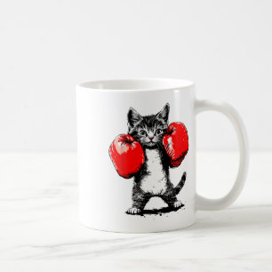Boxing Cat Sport Gloves Cool Cute Funny Men Women  Coffee Mug