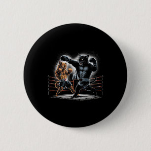 Boxing Cats Kitty Boxing Lovers Graphic Design  2 Inch Round Button