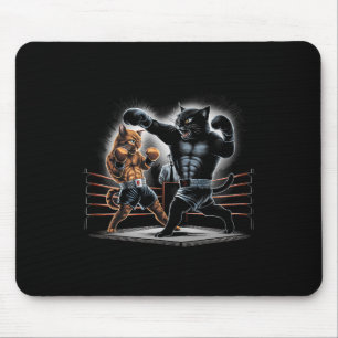 Boxing Cats Kitty Boxing Lovers Graphic Design  Mouse Pad