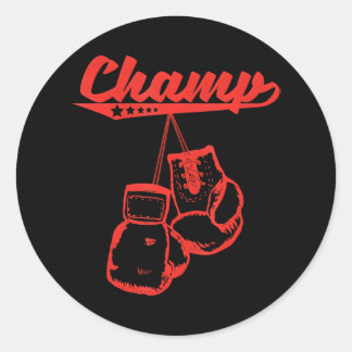 Boxing Champ Boxing Classic Round Sticker