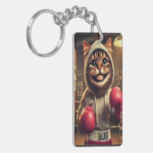 Boxing Champ? - Cat with boxing gloves Keychain