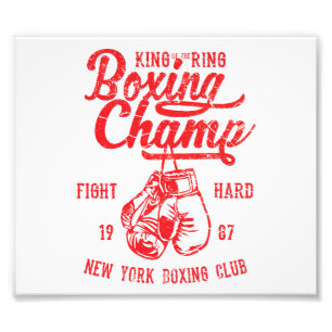 Boxing Champ New York Boxing Club Fight Hard Photo Print