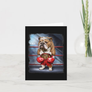Boxing Champion English Bulldog Fighter Card