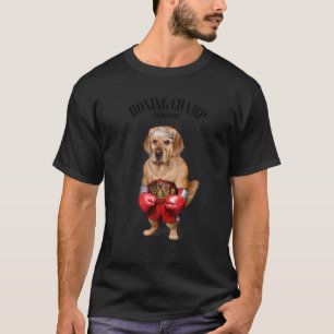 Boxing Champion Golden Retriever Dog Fighter 1 T-Shirt