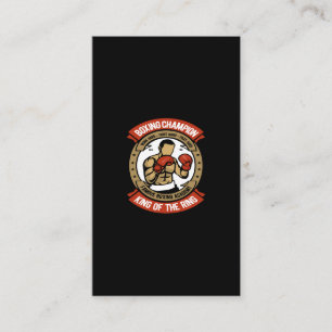 boxing champion king of the ring business card