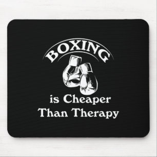 Boxing Cheaper Than Therapy Boxing Gloves Funny Sh Mouse Pad
