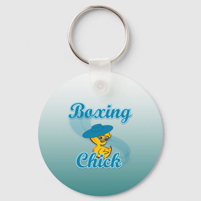 Boxing Chick #3 Keychain (Front)