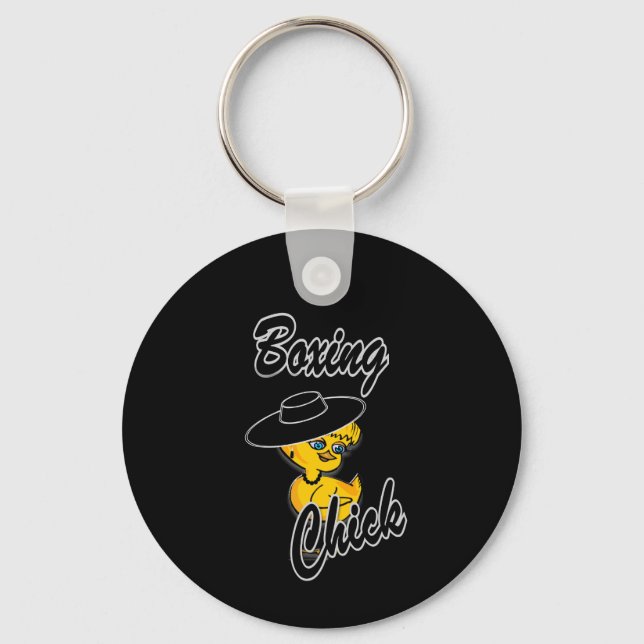Boxing Chick #4 Keychain (Front)