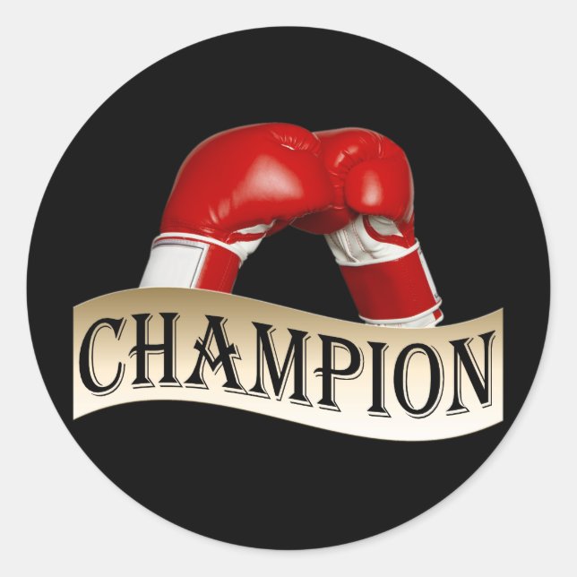 BOXING CLASSIC ROUND STICKER (Front)