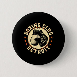 Boxing Club Detroit Gloves Graphic For A Boxing Lo 2 Inch Round Button