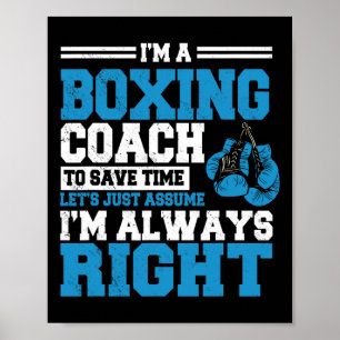 Boxing Coach Boxer Instructor Combat Sport Teacher Poster