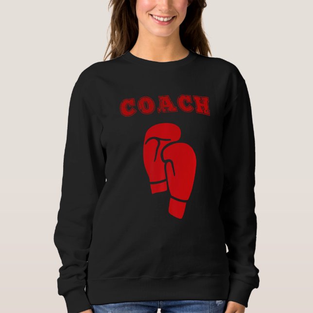 Boxing Coach Boxer Red Boxing Gloves Sweatshirt (Front)