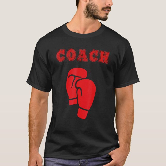 Boxing Coach Boxer Red Boxing Gloves       T-Shirt (Front)