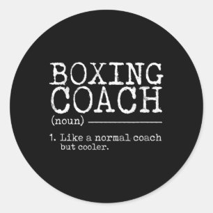 Boxing Coach Definition - Funny Classic Round Sticker