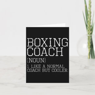 Boxing Coach Funny Sports Definition Trainer Gift  Card