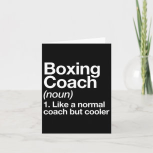 Boxing Coach Funny Sports Definition Trainer Marti Card