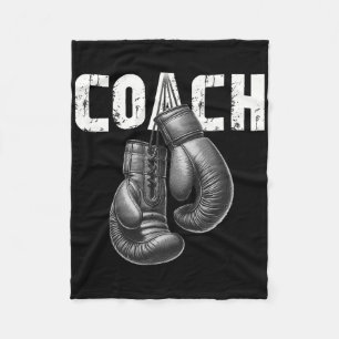 Boxing Coach Kickboxing Boxing Gloves Boxer Sporty Fleece Blanket