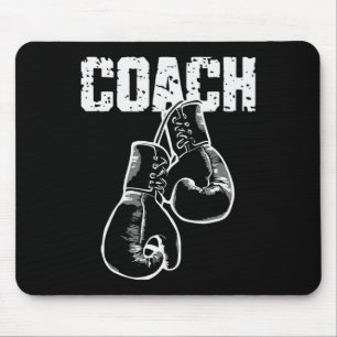 Boxing Coach Kickboxing Retro Boxing Gloves Boxer  Mouse Pad