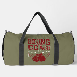 Boxing Coach Red Gloves Duffle Bag