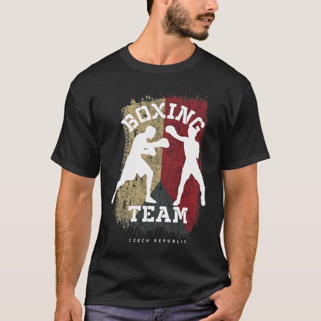 Boxing Czech Republic Combat Sports Fighter Boxing T-Shirt (Front)