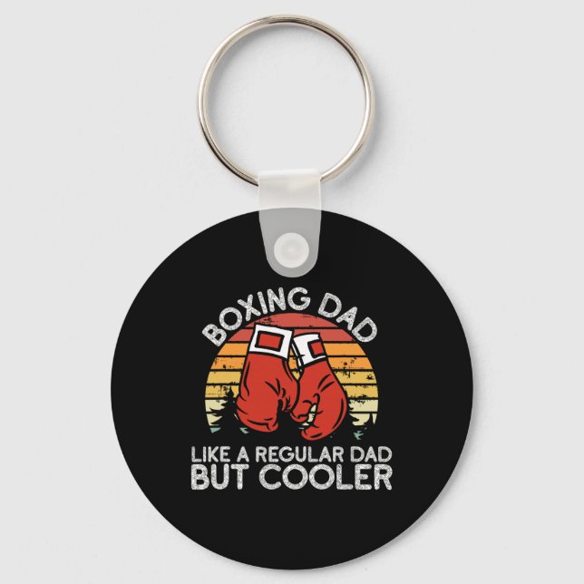 Boxing Dad - Boxing Moves Boxing Coach Daddy Boxer Keychain (Front)