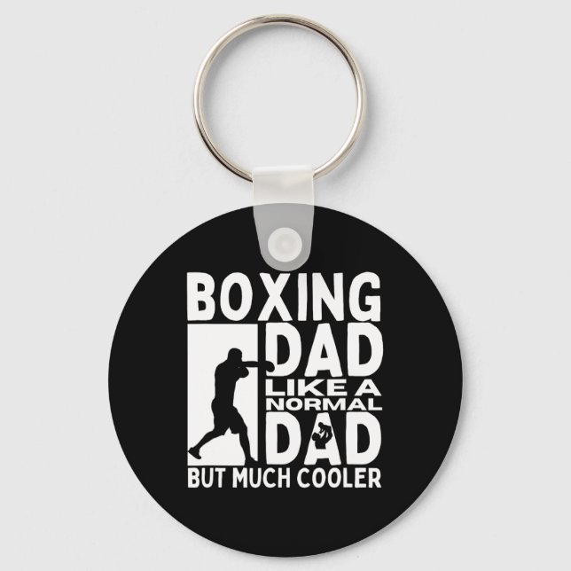 Boxing Dad Father Quote Funny Boxer  Keychain (Front)