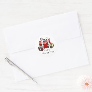 Boxing Day Employee Gift Classic Round Sticker