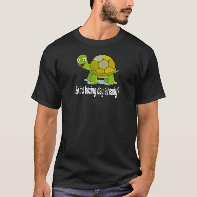 Boxing Day Turtle Lazy Kickboxer Competitions Punc T-Shirt (Front)