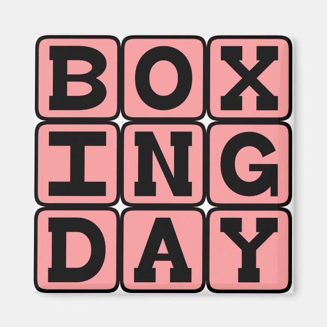 Boxing Day, UK and Canada Holiday Magnet (Front)