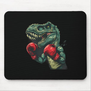Boxing Dinosaur Boxer Dino Kickboxing T-rex Boxing Mouse Pad