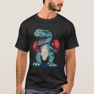 Boxing Dinosaur Boxer Dino Kickboxing T-rex Boxing T-Shirt
