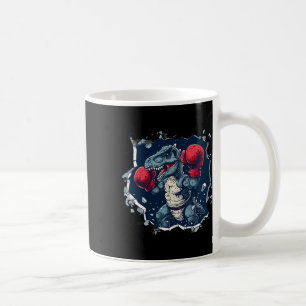 Boxing Dinosaur Boxer T-rex Kickboxing Dino Boxing Coffee Mug