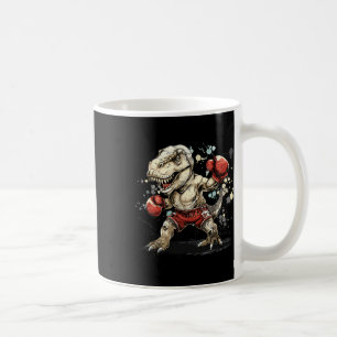 Boxing Dinosaur Boxer T-rex Kickboxing Dino Boxing Coffee Mug
