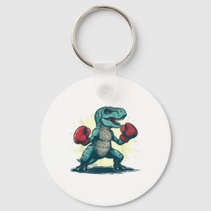 Boxing Dinosaur Boxer T-rex Kickboxing Dino Boxing Keychain