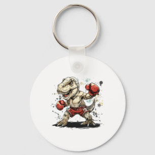 Boxing Dinosaur Boxer T-rex Kickboxing Dino Boxing Keychain