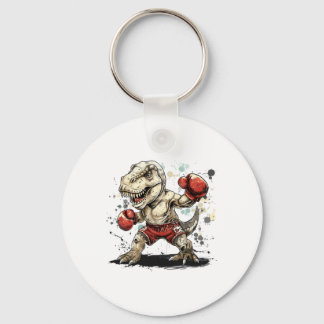 Boxing Dinosaur Boxer T-rex Kickboxing Dino Boxing Keychain