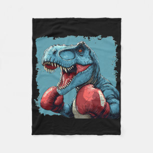 Boxing Dinosaur Costume For Sport Boxer Lovers Fleece Blanket