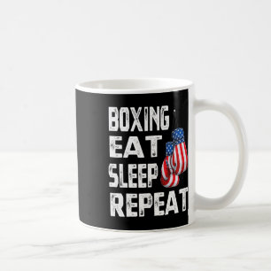 Boxing Eat Sleep Repeat Gym Boxer Kickboxing Mix M Coffee Mug