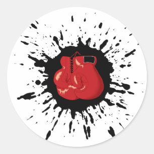 Boxing Explosion Classic Round Sticker