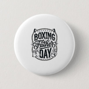 Boxing Father Day Vintage Engraving Shirt Design_1 2 Inch Round Button