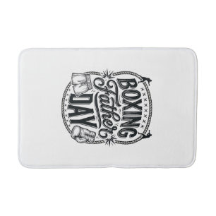 Boxing Father Day Vintage Engraving Shirt Design_1 Bath Mat